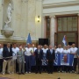 9 August 2012 National Assembly Speaker MA Nebojsa Stefanovic with the participants of the international World Harmony Run team